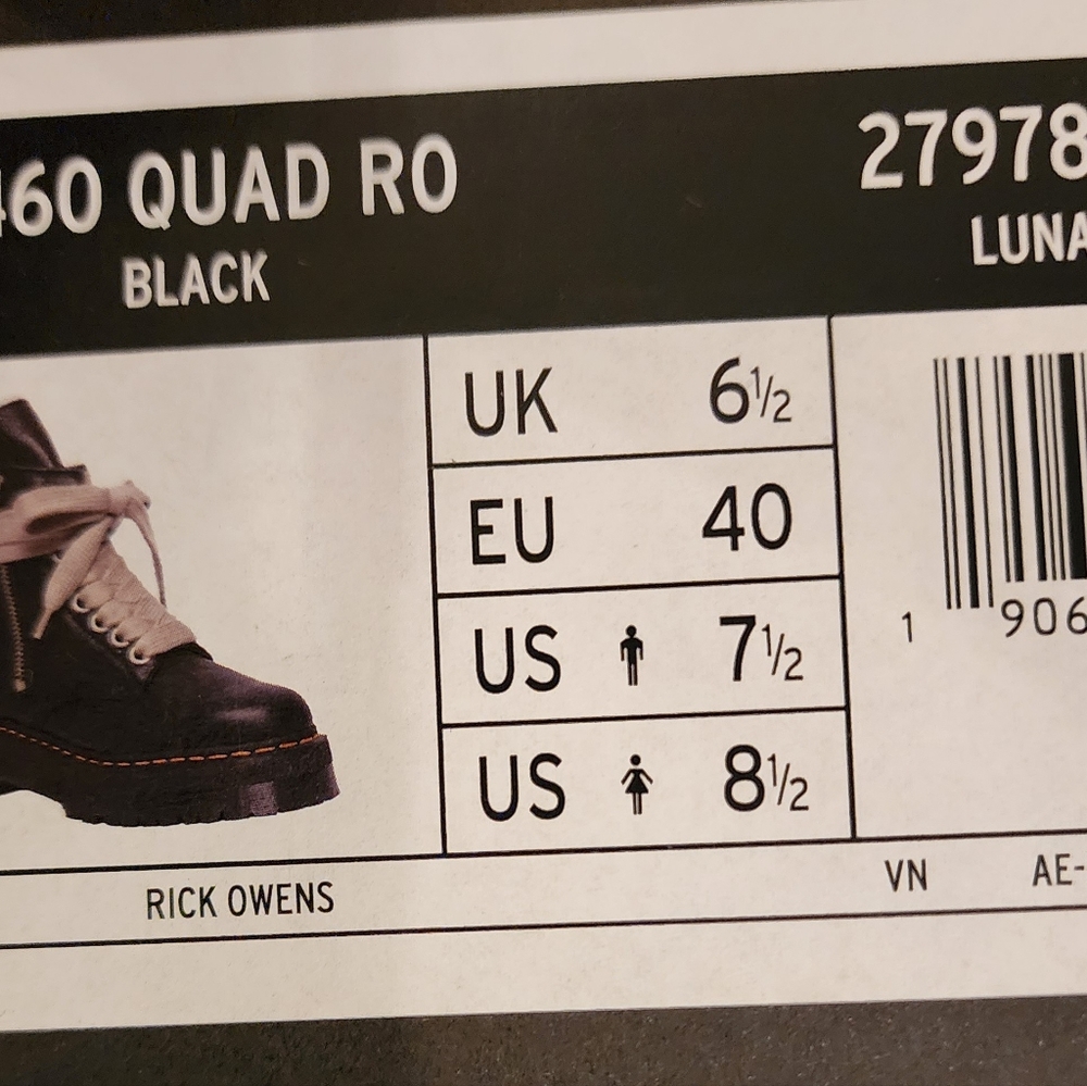 Dr. Martens Rick Owens Collaboration 1460 Quad - Picture 10 of 12